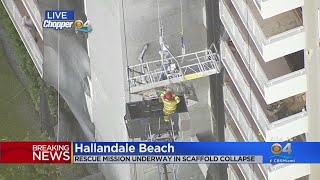 WEB EXTRA: Workers Rescued From Partially Collapsed Scaffold