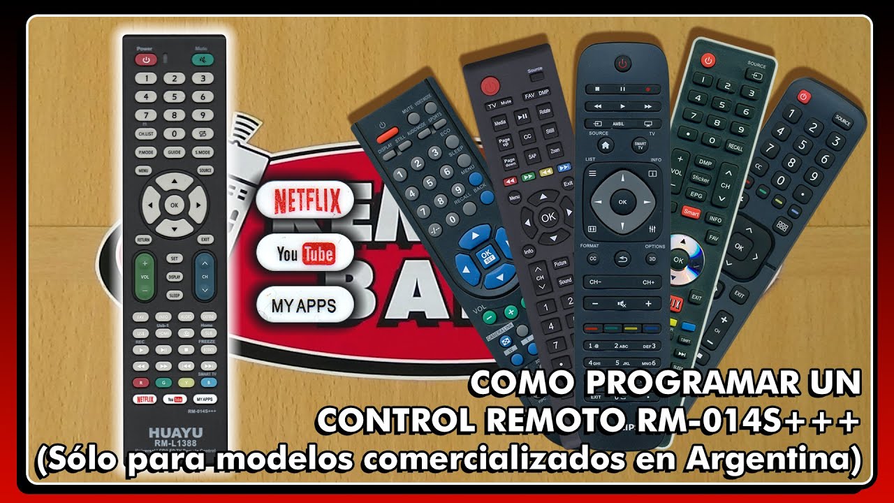 CODIGOS PARA PROGRAMAR UN CONTROL REMOTO UNIVERSAL HUAYU RM-014S+++  RM-L1388 MODELOS DE ARGENTINA - YouTube