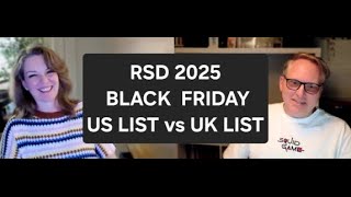 Black Friday RSD 2025 US vs UK List