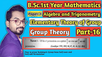 B.sc.(1st Year) Math | Algebra | Symmetric Group | Group Theory | DDU GKP and SU By AS TEACH