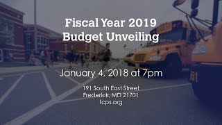 FCPS Maryland FY2019 Budget Unveiling