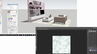 SketchUp :How to Modify material directly in Photoshop