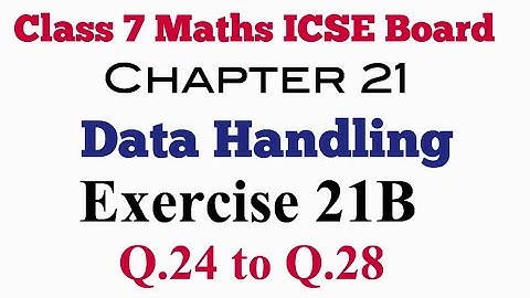 Exercise 21B Q.24 to Q.28 Class 7 Maths ICSE Board Selina publisher