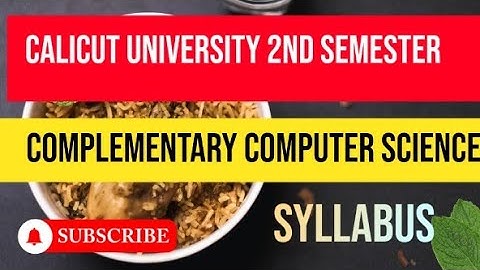 Calicut University 2nd semester complementary computer syllabus #exam#semester #syllabus#university
