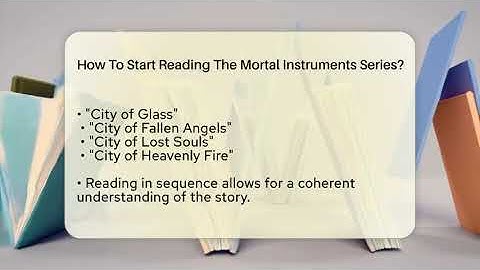 How To Start Reading The Mortal Instruments Series? - Tales And Texts