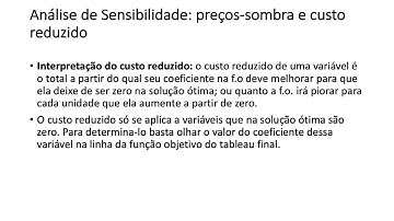 PO1: Análise de Sensibilidade e Pós-otimização (Utilizando o Solver)