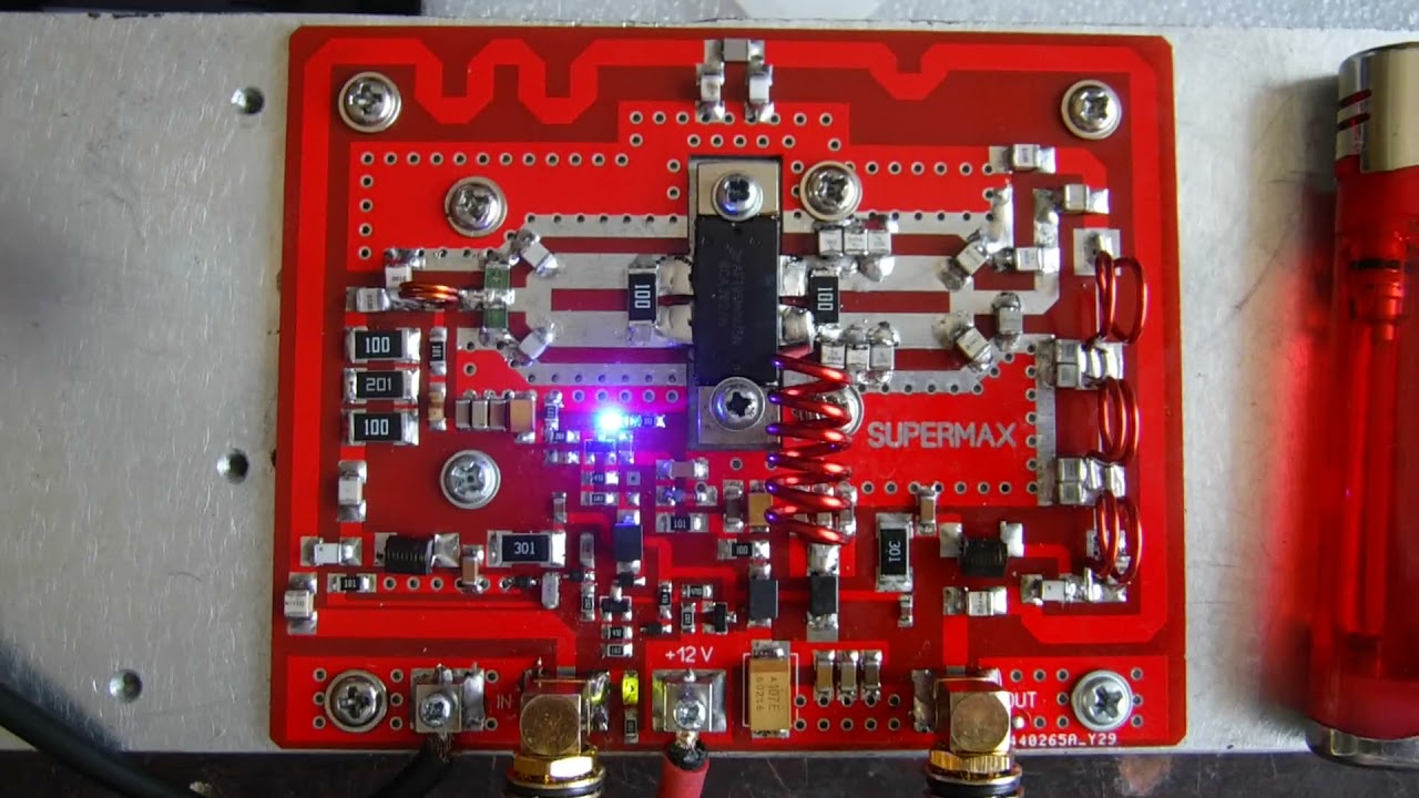 300MHz 100Watt Power Amplifier test YouTube