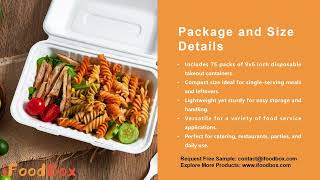 Direct Bulk Orders 9×6 inch Clamshell Take Out Food Containers - To Go Boxes for Food Salad
