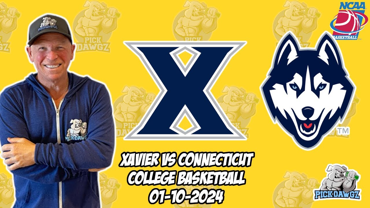 Xavier vs UConn 1/10/24 Free College Basketball Picks and Predictions  | NCAAB Pick