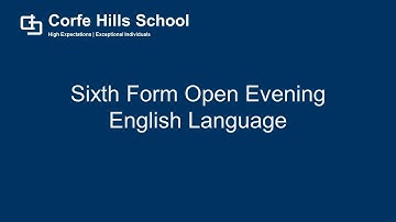 English Language Sixth Form Open Evening