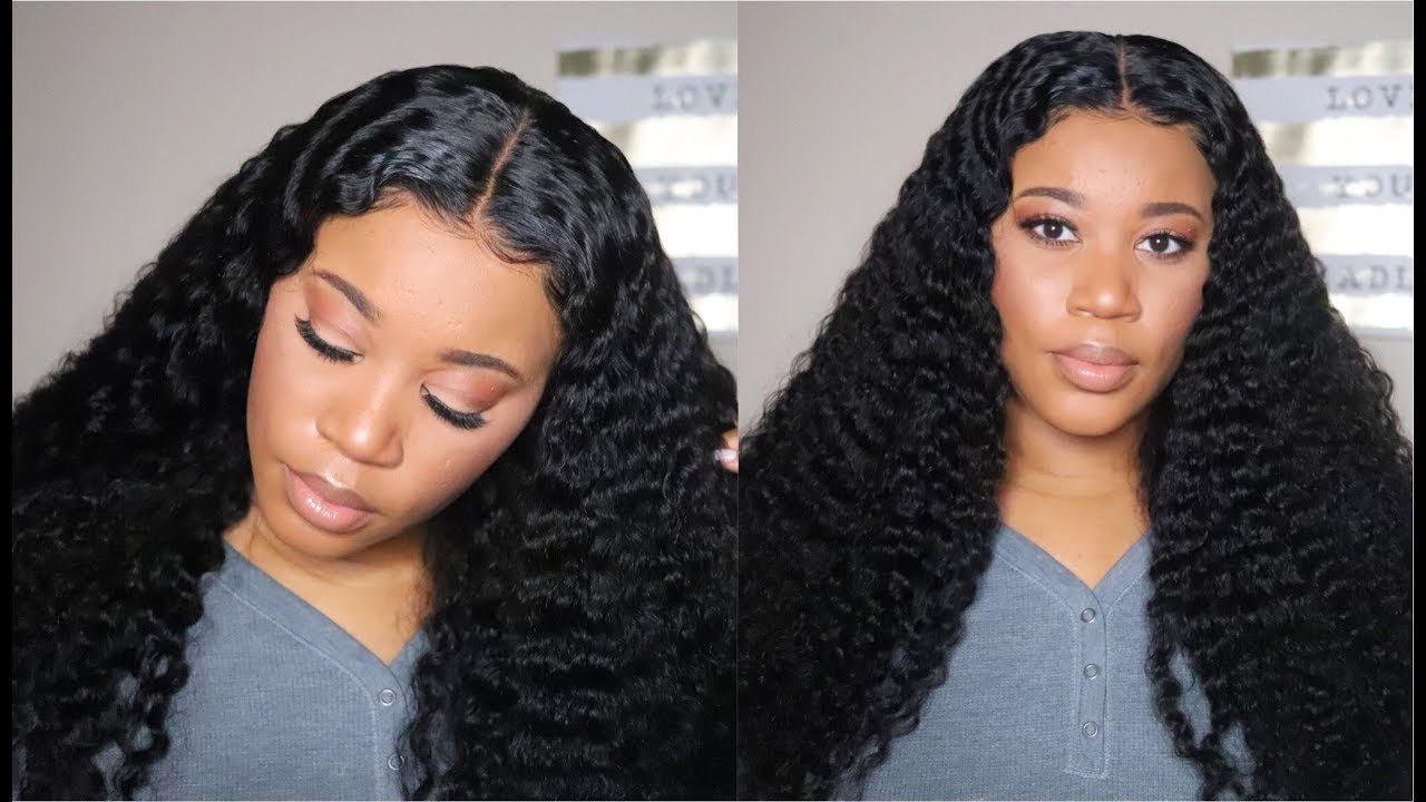 wavy wig with bangs Simple Wig Application I Perfect Curls 200% Lace Front Wig I OmgQueen