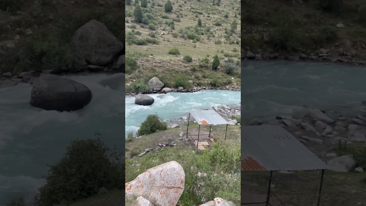 Топчаны у реки Бишкек Кыргызстан Kyrgyzstan