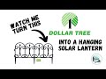 Dollar Tree Garden Fence Makeover ~ Hanging Solar Lantern + 2 Bonus Uses