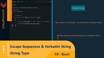 C# Tutorial - Basic - 041 - Escape Sequences & Verbatim String Literals