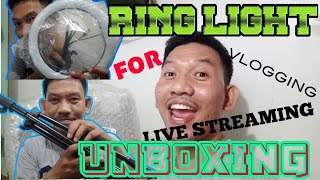 UNBOXING RING LIGHT/ FOR VLOGGING/ LIVE STREAMING