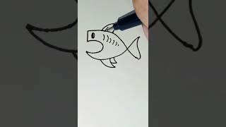 Angka 5 jadi gambar ikan #shorts #ikan #drawing #ideas #babyyou