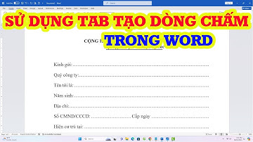 Cách sử dụng TAB tạo dòng chấm trong Word