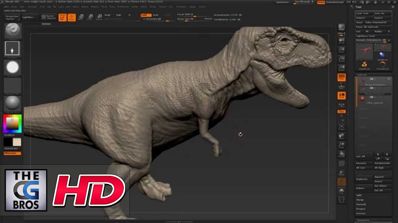 dinosaur zbrush tutorial