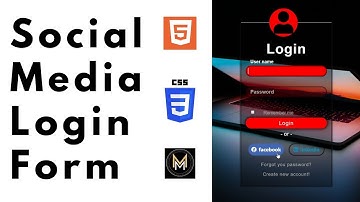 How To Create Login Form In HTML and CSS with Animated Social Media Buttons Input tags and Labels