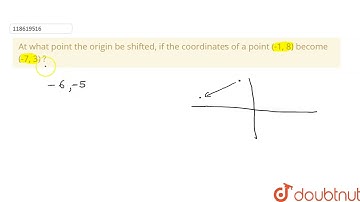 At what point the origin be shifted, if the coordinates of a point (-1, 8) become (-7, 3) ?