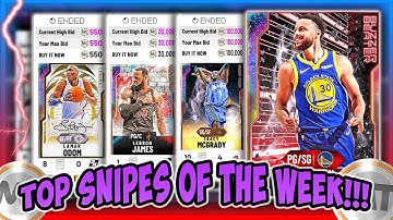 NBA2K20 TOP SNIPES OF THE WEEK!!! CRAZY RARE OPAL SNIPES!!! CHEAP OPALS - MILLIONS OF MT MADE!!!