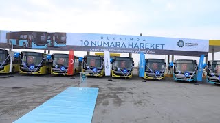 Toplu taşımayı rahatlatmak için 10 yeni otobüs hizmete alındı