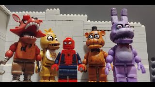 Lego Spider-Man V.S. Freddy, Chica, Bonnie, and Foxy