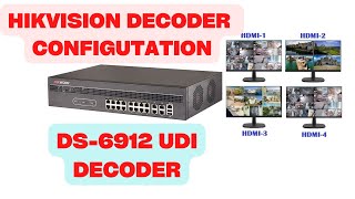 Hikvision Decoder configuration. ds-6916UDI