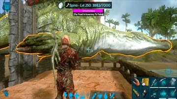 Ark Mobile Spinosaurus Trapping & Taming In A Wooden Raft | Ark Mobile Spino Taming