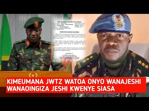 KIMEUMANA JWTZ WAMETOA TAMKO KUHUSU CAPTAIN TESHA KUTAKA JESHI LICHUKUE NCHI 