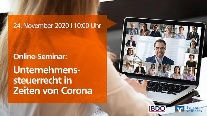 Unternehmenssteu...  in Zeiten von Corona - Online...