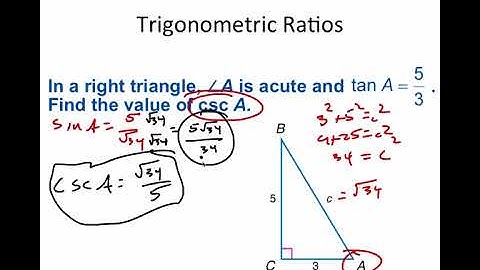 12.1 - Right Triangle Trig
