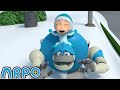 BROKEN SLEIGH on a Snow Day!!! | Robot Cartoons For Kids | ARPO | Sandaroo