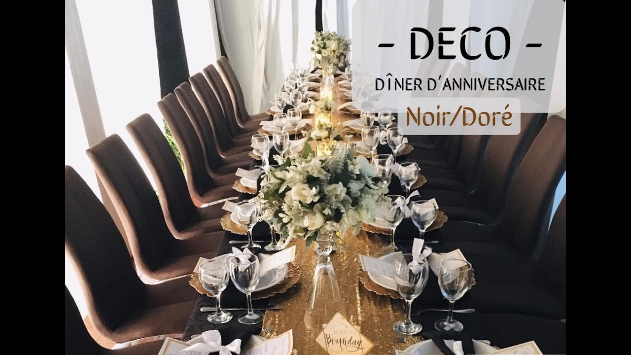 Decoration Diner D Anniversaire Black Gold Youtube