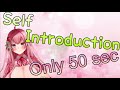 【Japanese VTuber Self Introduction】 Ichika's 50 second English Introduction