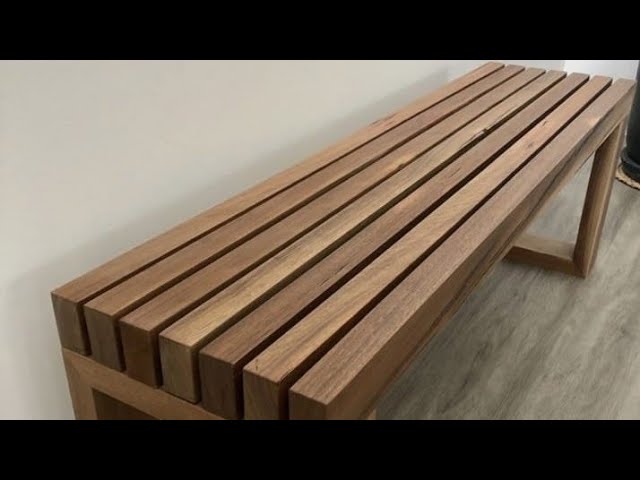 Banco de madera de pino natural fabricación artesanal