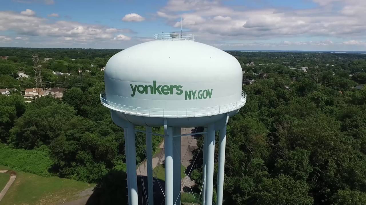 Yonkers Water Tower and Grassy Sprain Golf Course Drones View YouTube