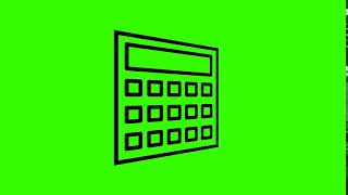 Animated Calculation Icon on Green Screen