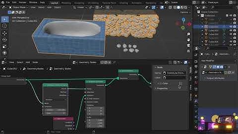幫網友搶救阿媽的浴缸石頭  [幾何節點修正]【Blender鳥咪老師】