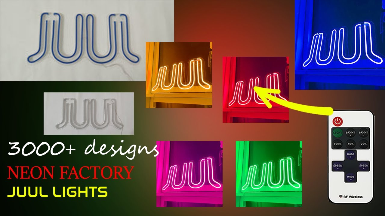 Juul blue neon sign for vape shop YouTube