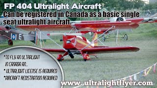 Fisher FP 404, Canadian Single Seat Ultralight Aircraft