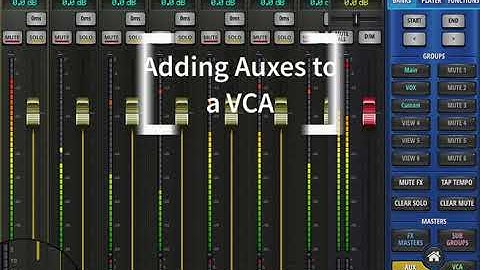 Soundcraft UI24r - adding Aux Sends to a VCA group