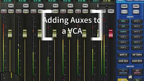Soundcraft UI24r - adding Aux Sends to a VCA group
