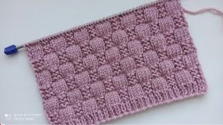 غرز تريكو سهله وبسيطه للمبتدئين knitting patterns  غرزة الشطرنج تريكو.