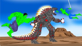 Evolution Of Hulk vs Spider-Man : Destroy The Robot MECHAGODZILLA  | Superhero Cartoon Funny