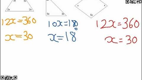 Forming and solving equations from angles
