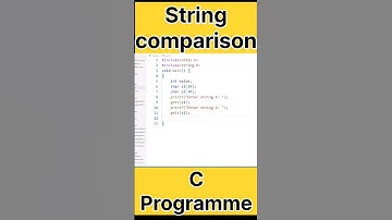 String comparison programme in c #strings #strcmp #coding #programming