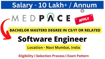Medpace Off Campus Drive for Freshers  2023/2024 | Software Engineer | Salary 10 LPA+ #freshersjobs