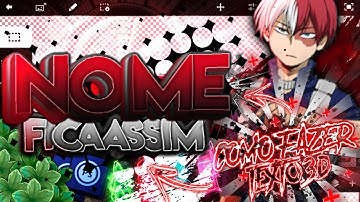 [Como Fazer Texto 3D Épico Pelo Android/Ps Touch] | Hiique