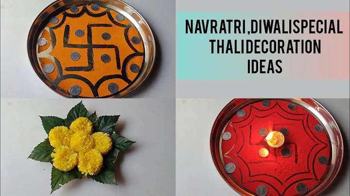 Navratri,Diwali ,Beautiful thali decoration ideas // Diwali decoration ideas #thalidecoration  #art